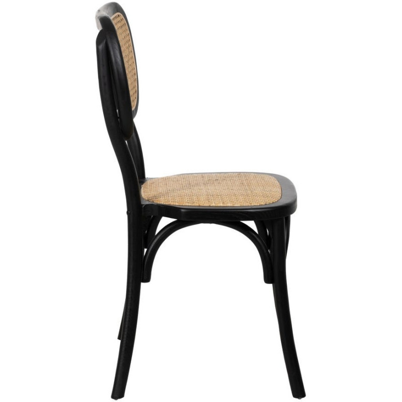 SILLA NEGRO MADERA DE OLMO CONTRACT 45 X 41 X 88 CM 