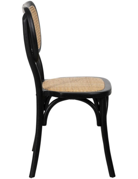 SILLA NEGRO MADERA DE OLMO CONTRACT 45 X 41 X 88 CM 