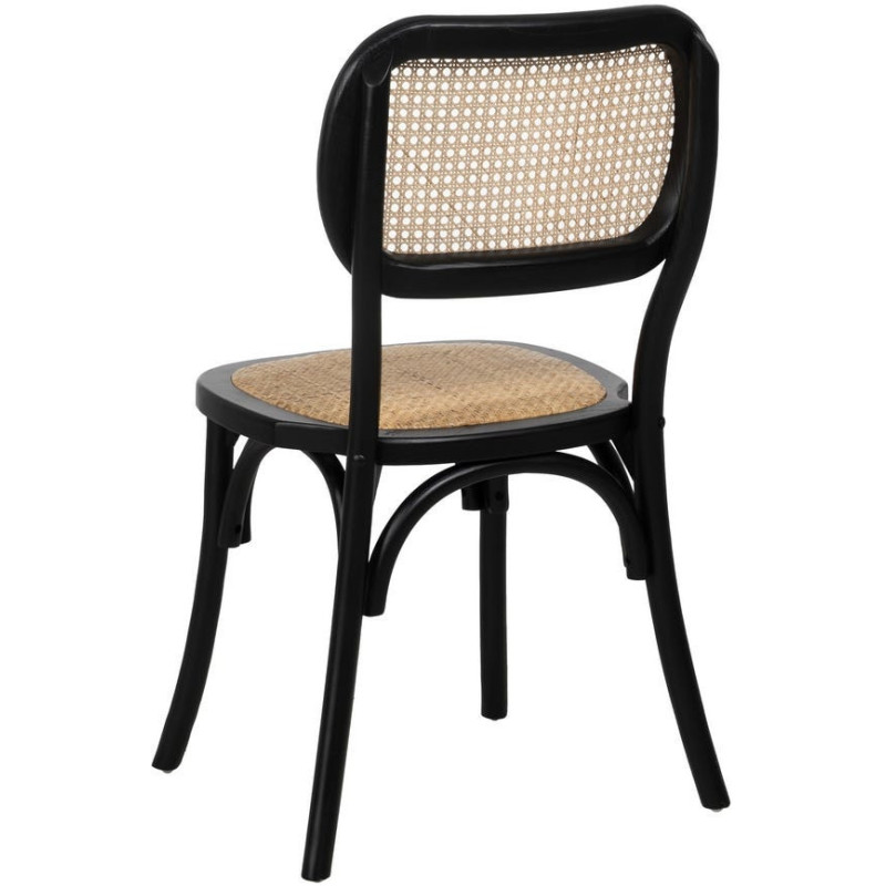 SILLA NEGRO MADERA DE OLMO CONTRACT 45 X 41 X 88 CM 