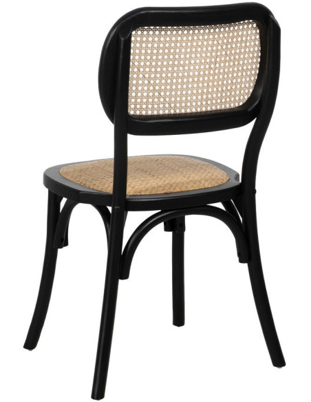 SILLA NEGRO MADERA DE OLMO CONTRACT 45 X 41 X 88 CM 