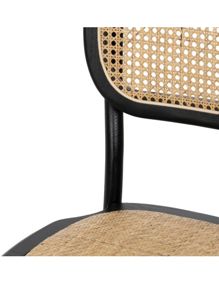SILLA NEGRO MADERA DE OLMO CONTRACT 45 X 41 X 88 CM 