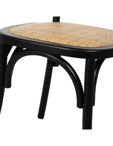 SILLA NEGRO MADERA DE OLMO CONTRACT 45 X 41 X 88 CM 