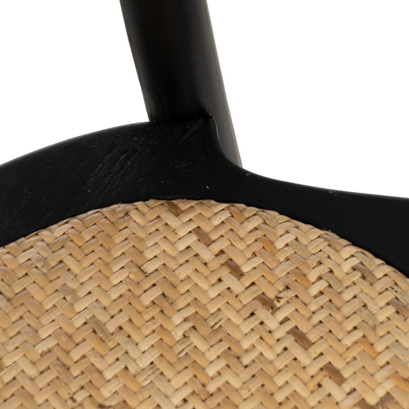 SILLA NEGRO MADERA DE OLMO CONTRACT 45 X 41 X 88 CM 