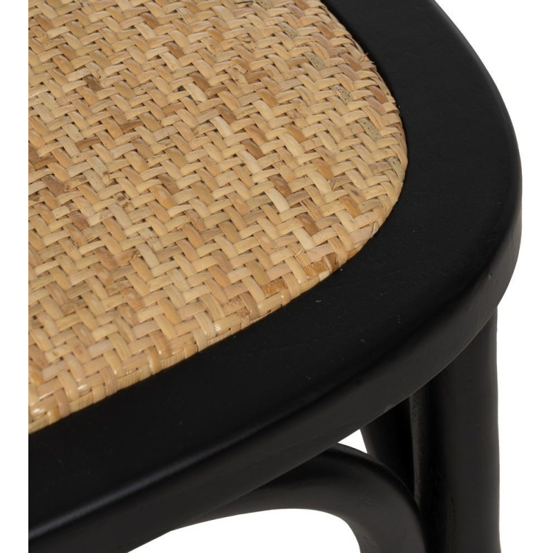 SILLA NEGRO MADERA DE OLMO CONTRACT 45 X 41 X 88 CM 