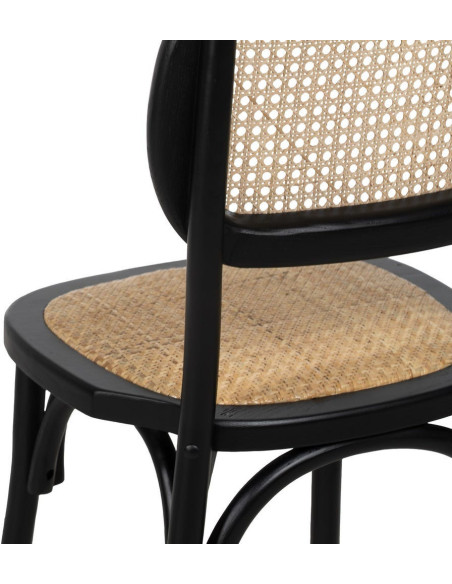 SILLA NEGRO MADERA DE OLMO CONTRACT 45 X 41 X 88 CM 