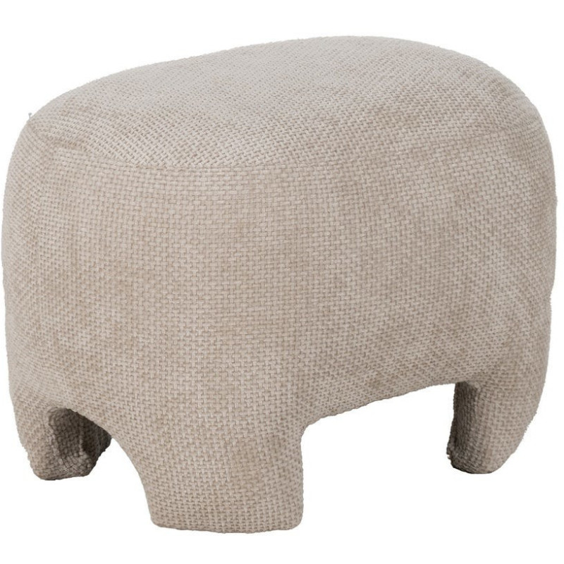 PUF BEIGE TEJIDO SALÓN 53 X 41 X 38 CM 