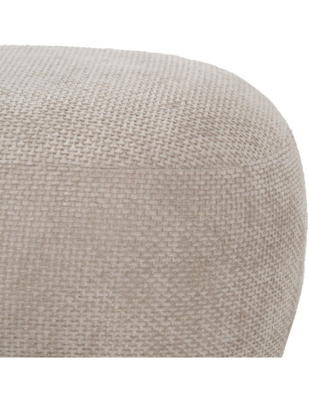 PUF BEIGE TEJIDO SALÓN 53 X 41 X 38 CM 