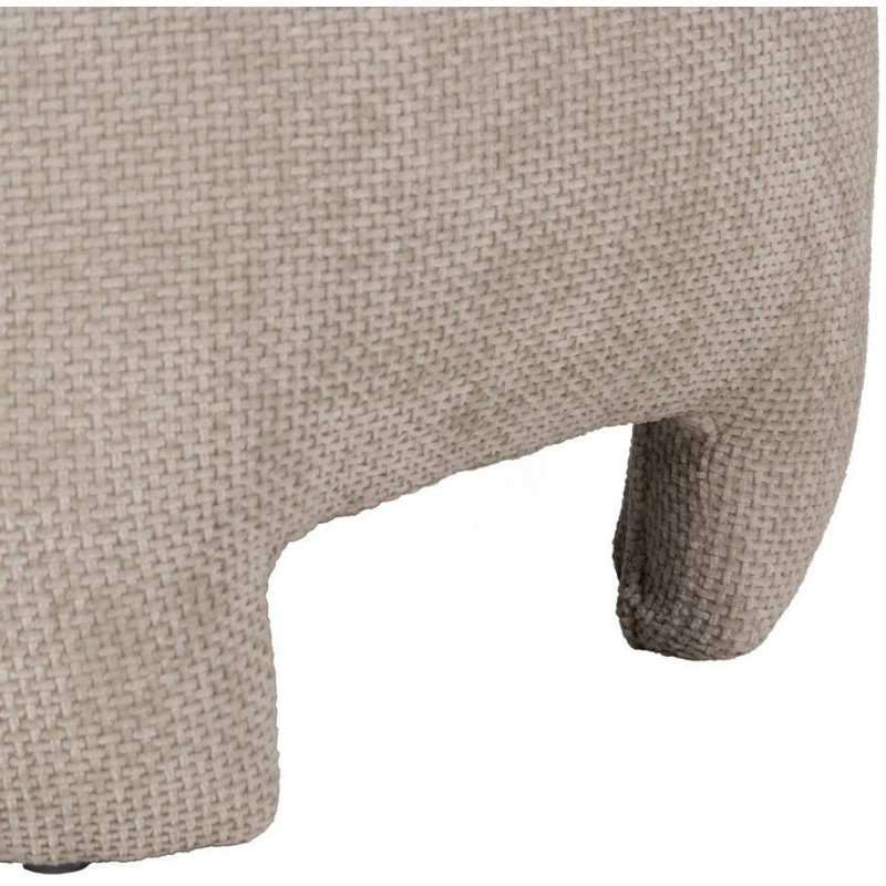 PUF BEIGE TEJIDO SALÓN 53 X 41 X 38 CM 
