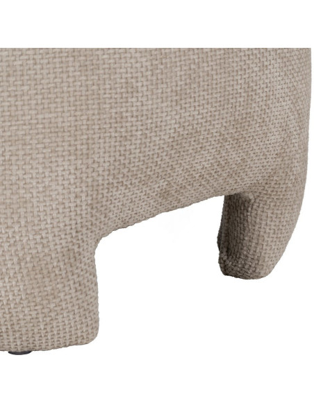 PUF BEIGE TEJIDO SALÓN 53 X 41 X 38 CM 