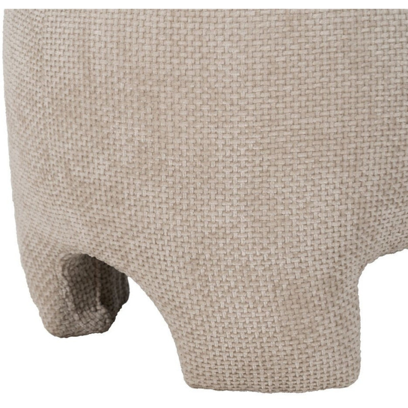 PUF BEIGE TEJIDO SALÓN 53 X 41 X 38 CM 