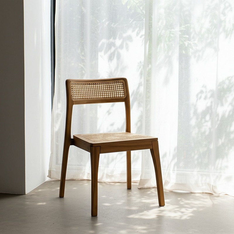 SILLA NATURAL MADERA CONTRACT 55 X 53 X 79,50 CM 