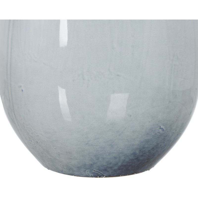 Petit Vase design Corail Ovale H 37 cm Céramique Bleu Coralina 