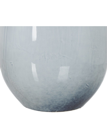 Petit Vase design Corail Ovale H 37 cm Céramique Bleu Coralina 