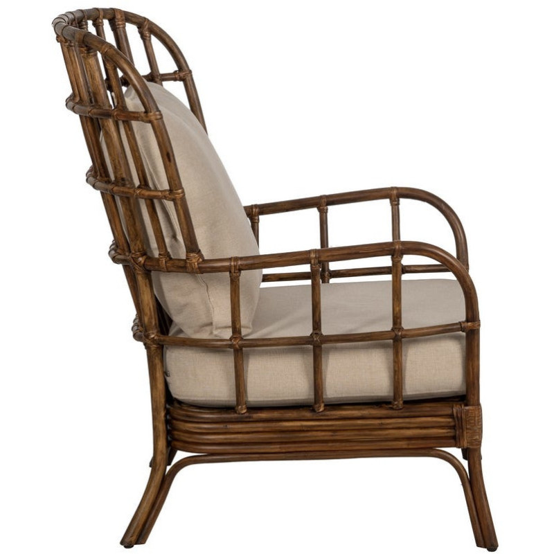 SILLÓN MARRÓN RATÁN DECORACIÓN 82 X 78 X 108 CM 