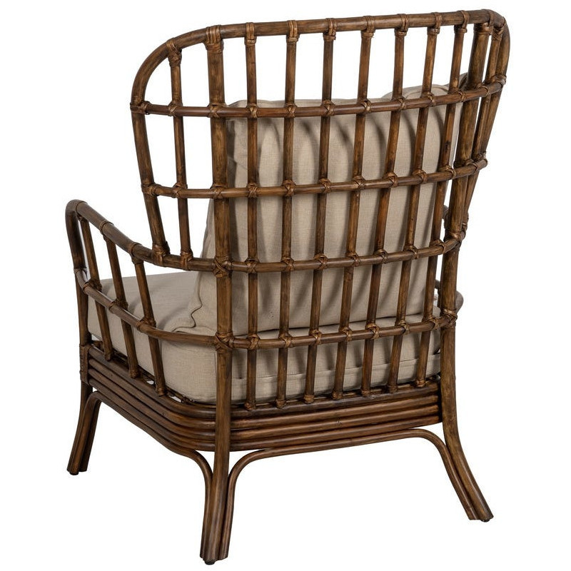 SILLÓN MARRÓN RATÁN DECORACIÓN 82 X 78 X 108 CM 