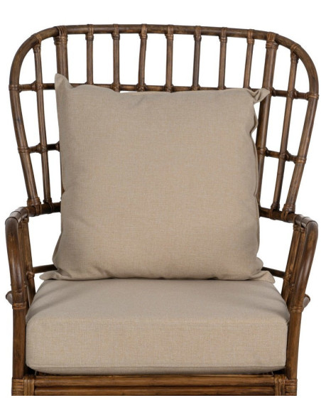 SILLÓN MARRÓN RATÁN DECORACIÓN 82 X 78 X 108 CM 