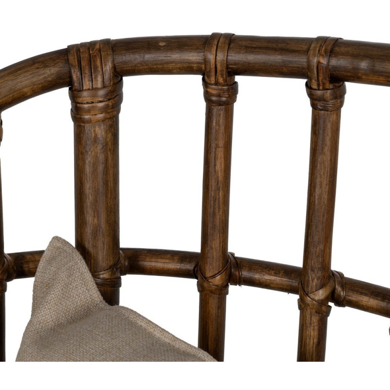 SILLÓN MARRÓN RATÁN DECORACIÓN 82 X 78 X 108 CM 