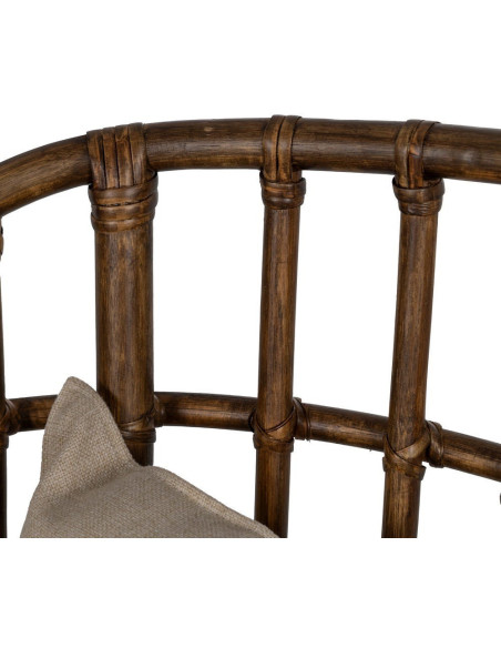 SILLÓN MARRÓN RATÁN DECORACIÓN 82 X 78 X 108 CM 