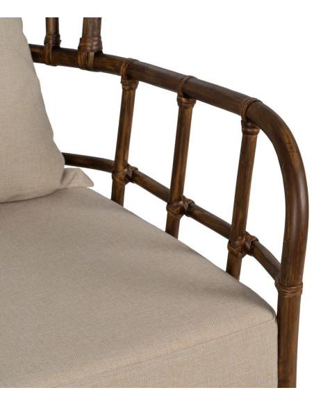 SILLÓN MARRÓN RATÁN DECORACIÓN 82 X 78 X 108 CM 