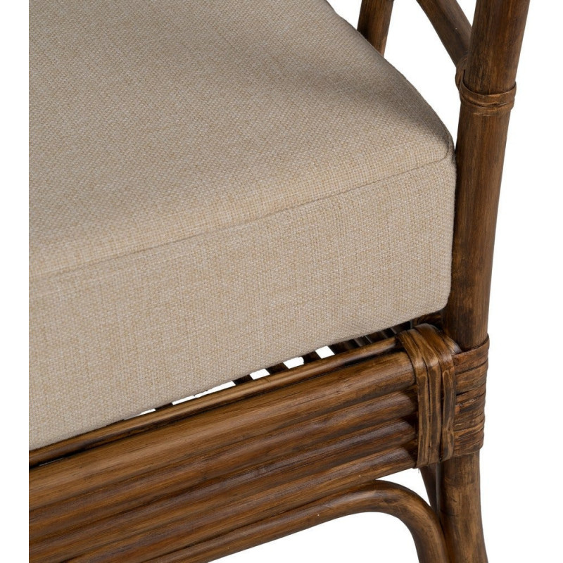 SILLÓN MARRÓN RATÁN DECORACIÓN 82 X 78 X 108 CM 