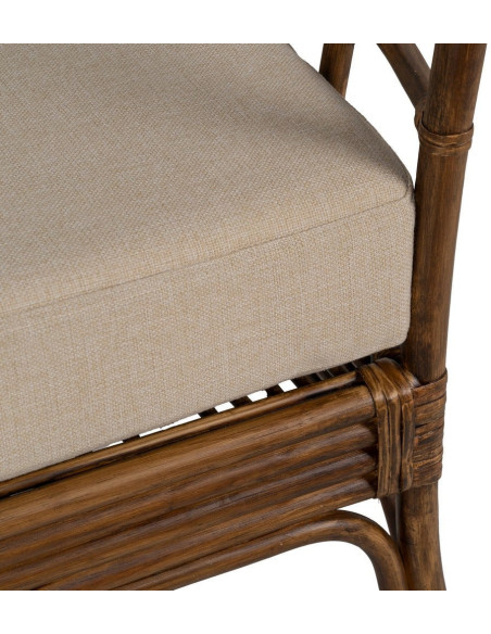 SILLÓN MARRÓN RATÁN DECORACIÓN 82 X 78 X 108 CM 