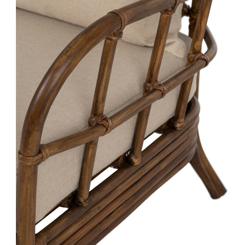 SILLÓN MARRÓN RATÁN DECORACIÓN 82 X 78 X 108 CM 