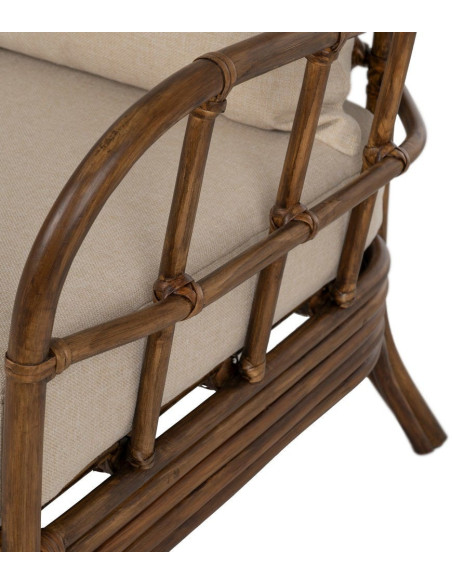 SILLÓN MARRÓN RATÁN DECORACIÓN 82 X 78 X 108 CM 