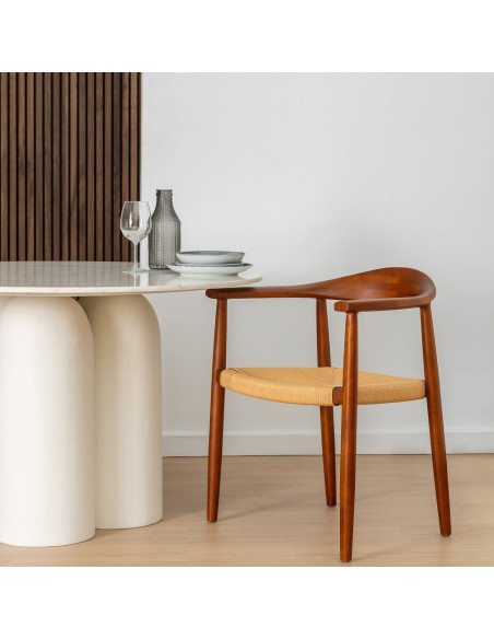 SILLA MARRÓN MADERA 63 X 44 X 77,50 CM 