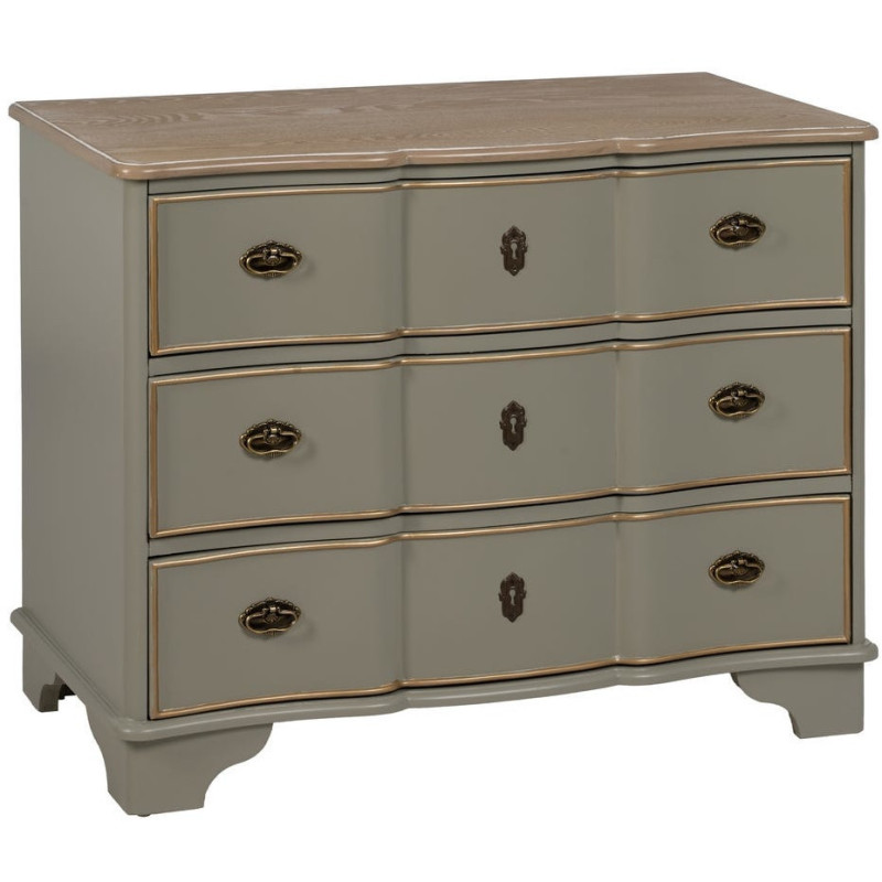 CÓMODA TAUPE MADERA 100 X 50 X 80 CM 