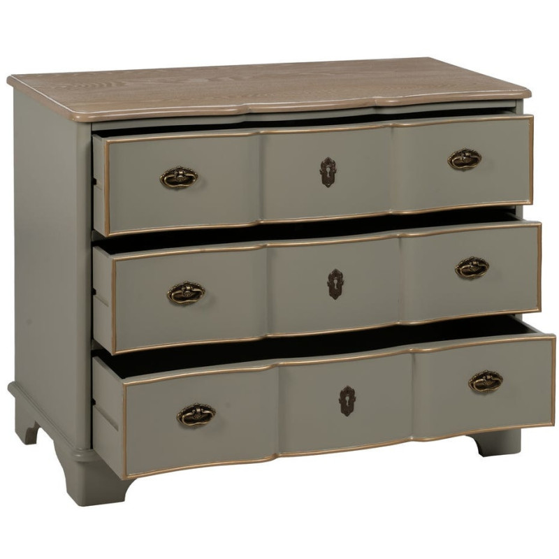 CÓMODA TAUPE MADERA 100 X 50 X 80 CM 