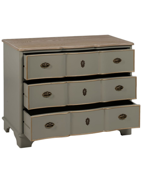 CÓMODA TAUPE MADERA 100 X 50 X 80 CM 