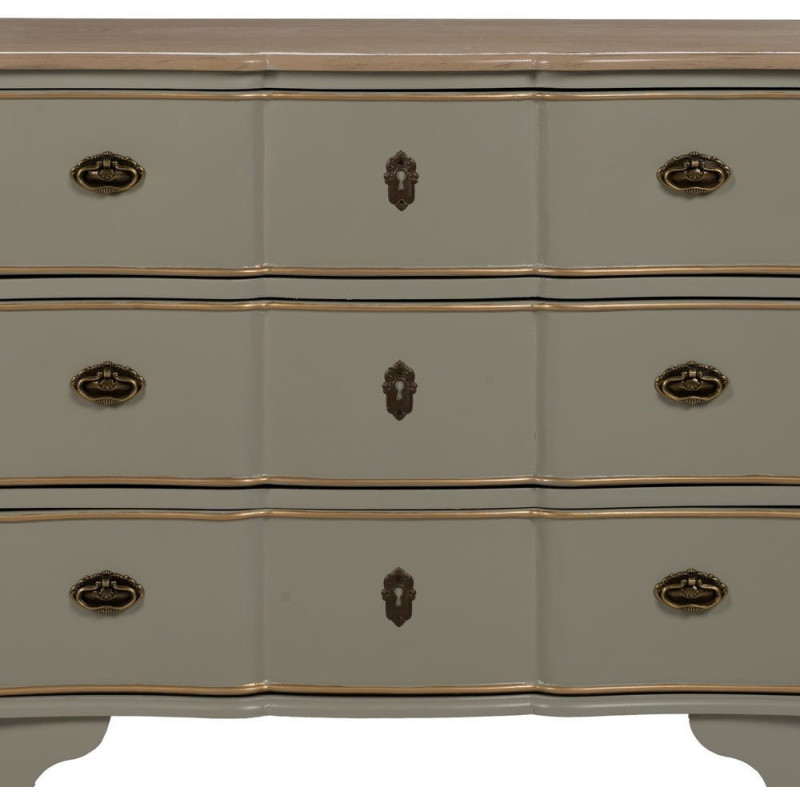 CÓMODA TAUPE MADERA 100 X 50 X 80 CM 