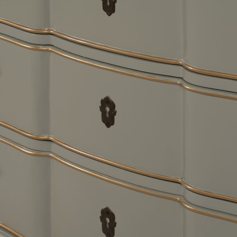 CÓMODA TAUPE MADERA 100 X 50 X 80 CM 