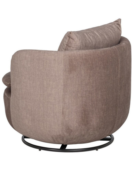 SILLÓN GIRATORIO TAUPE TEJIDO SALÓN 84 X 74 X 66 CM 