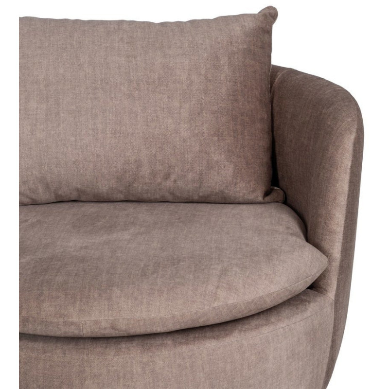 SILLÓN GIRATORIO TAUPE TEJIDO SALÓN 84 X 74 X 66 CM 