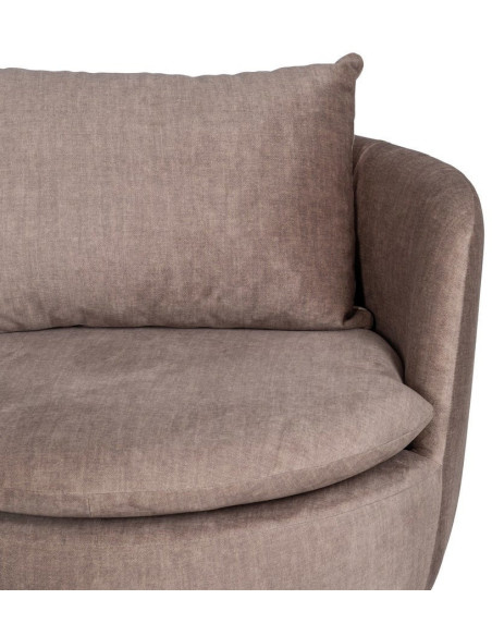 SILLÓN GIRATORIO TAUPE TEJIDO SALÓN 84 X 74 X 66 CM 
