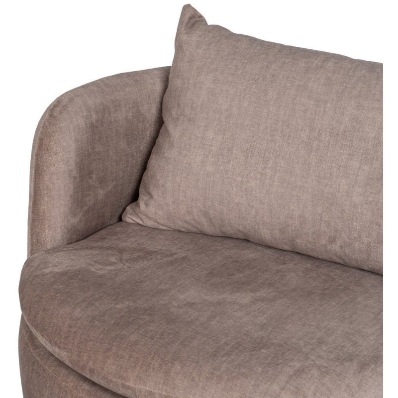 SILLÓN GIRATORIO TAUPE TEJIDO SALÓN 84 X 74 X 66 CM 