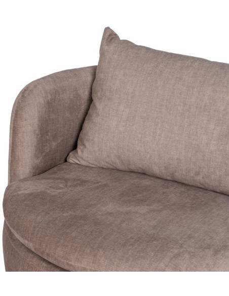 SILLÓN GIRATORIO TAUPE TEJIDO SALÓN 84 X 74 X 66 CM 