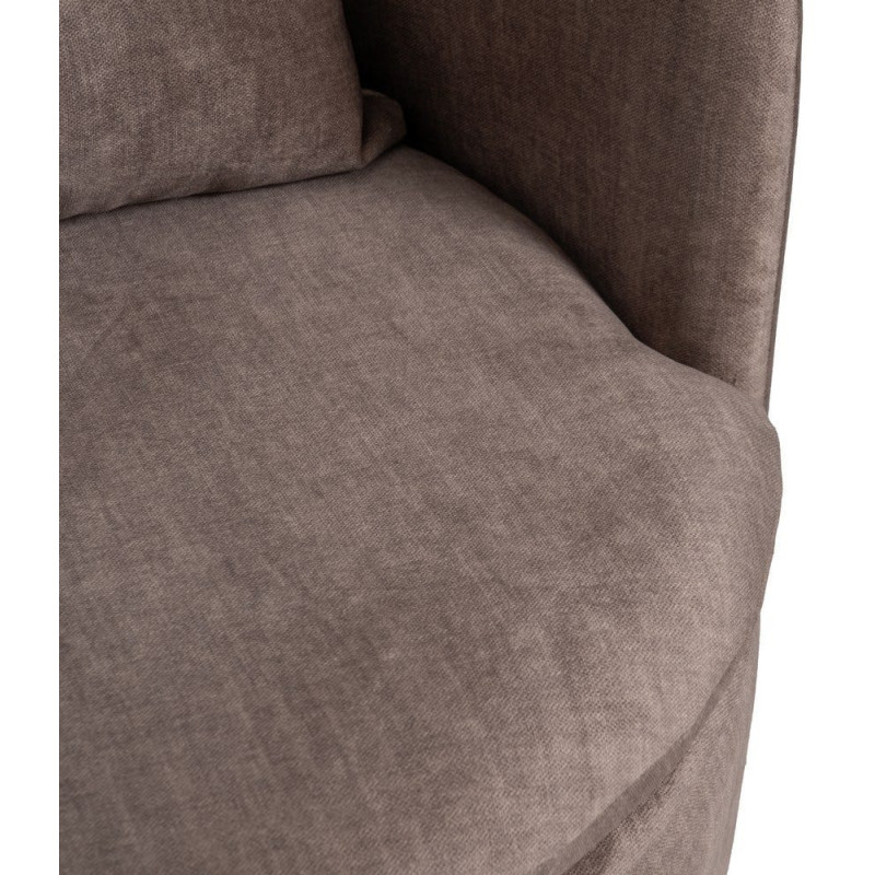 SILLÓN GIRATORIO TAUPE TEJIDO SALÓN 84 X 74 X 66 CM 