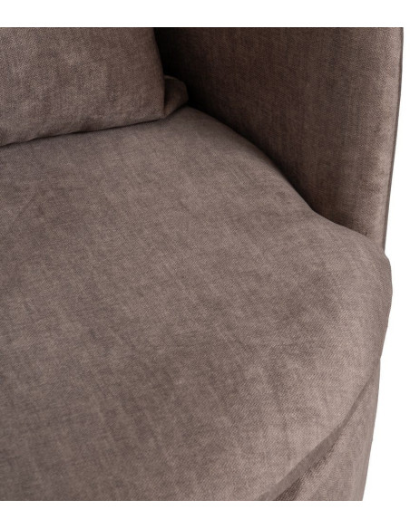 SILLÓN GIRATORIO TAUPE TEJIDO SALÓN 84 X 74 X 66 CM 