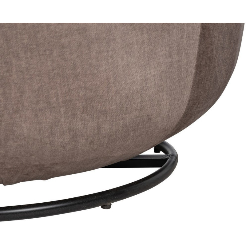SILLÓN GIRATORIO TAUPE TEJIDO SALÓN 84 X 74 X 66 CM 