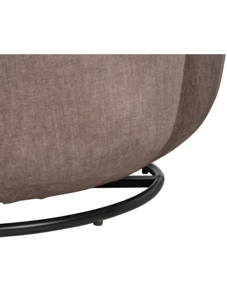 SILLÓN GIRATORIO TAUPE TEJIDO SALÓN 84 X 74 X 66 CM 