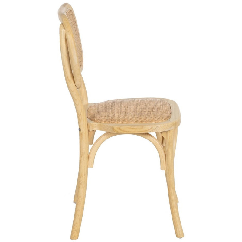SILLA NATURAL MADERA DE OLMO SALÓN 45 X 41 X 88 CM 