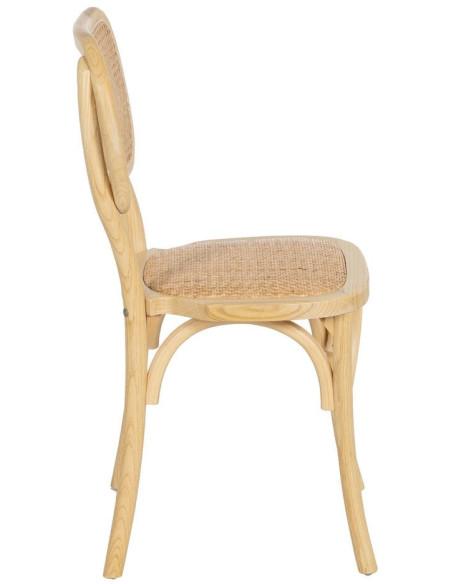 SILLA NATURAL MADERA DE OLMO SALÓN 45 X 41 X 88 CM 