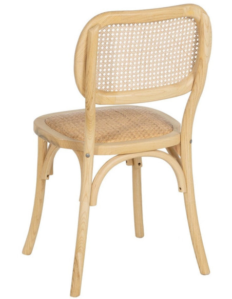 SILLA NATURAL MADERA DE OLMO SALÓN 45 X 41 X 88 CM 