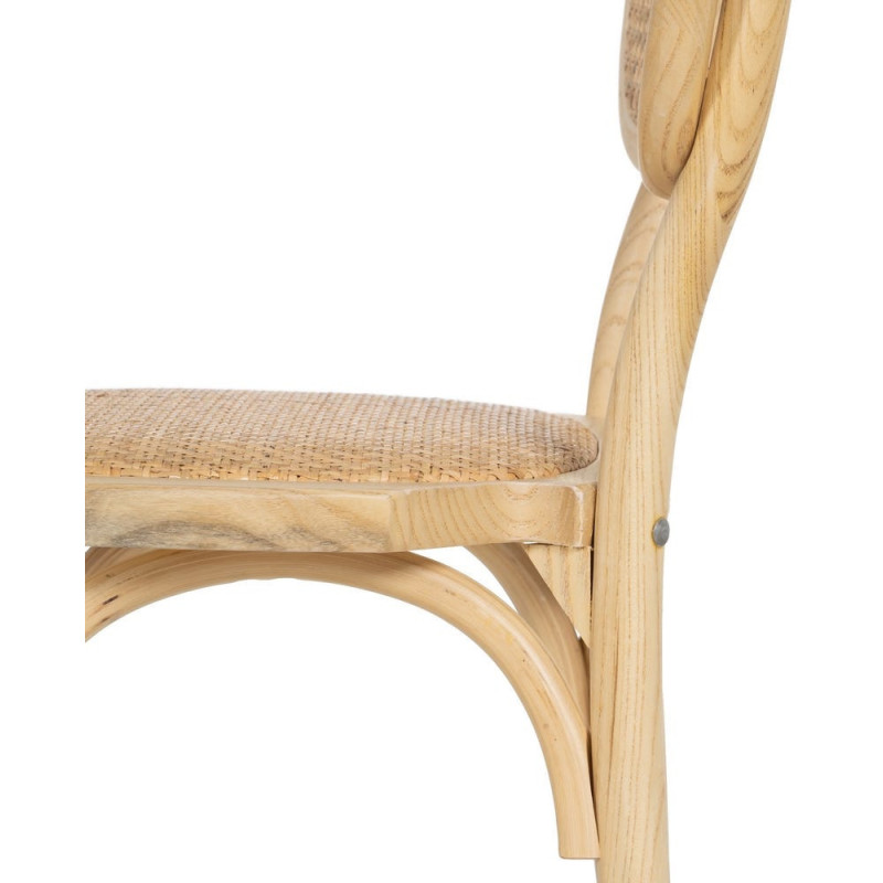 SILLA NATURAL MADERA DE OLMO SALÓN 45 X 41 X 88 CM 