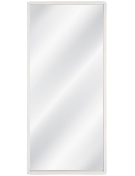Grand miroir mural blanc cassé bois de paulownia 80x180 cm Liméro Ixia - 1