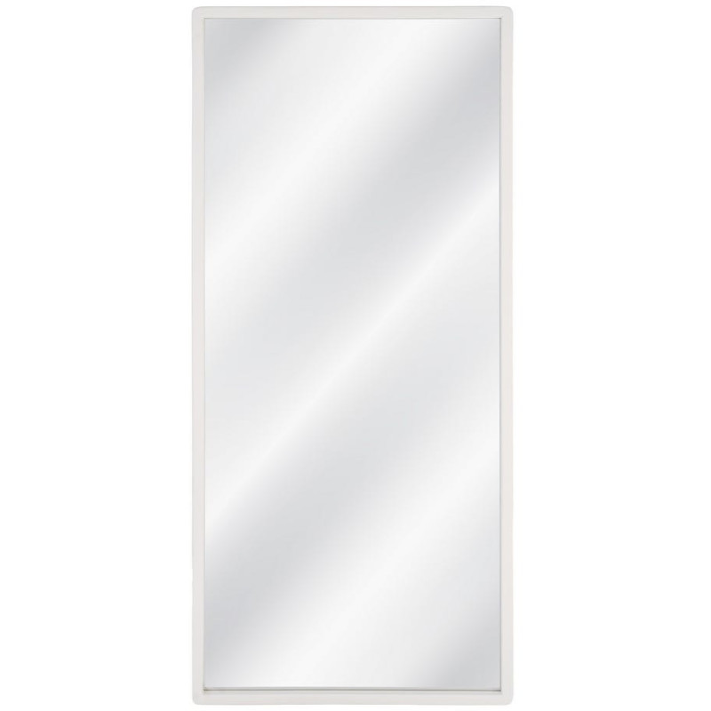 Grand miroir mural blanc cassé bois de paulownia 80x180 cm Liméro Ixia - 1