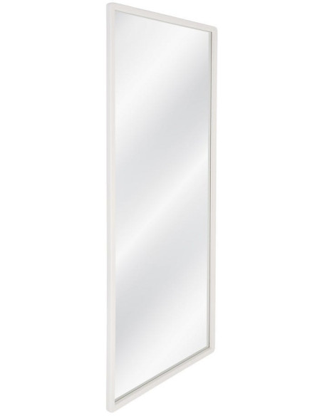 Grand miroir mural blanc cassé bois de paulownia 80x180 cm Liméro Ixia - 2