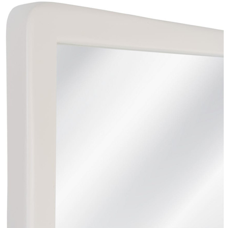 Grand miroir mural blanc cassé bois de paulownia 80x180 cm Liméro Ixia - 3